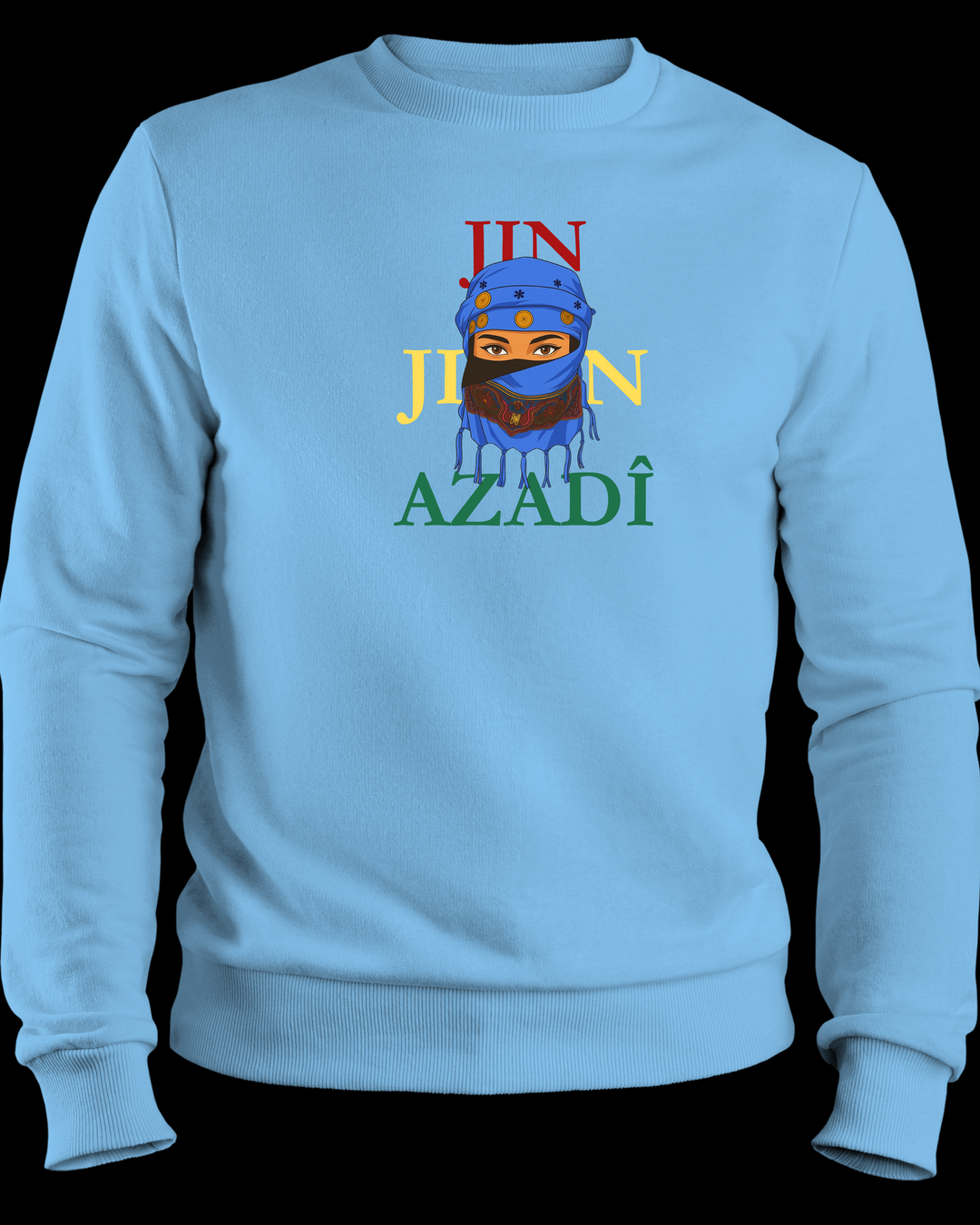 Jin❤️Jiyan💛Azadî💚 Sweatshirt/Pullover🔵