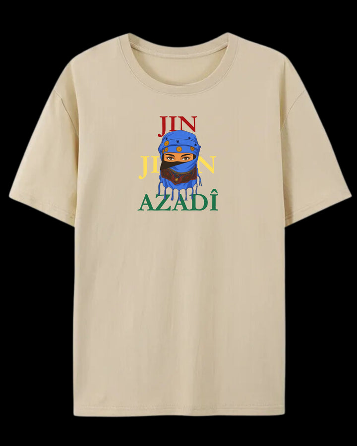 ❤️JinJiyan💛Azadi💚“ T-Shirt🔵