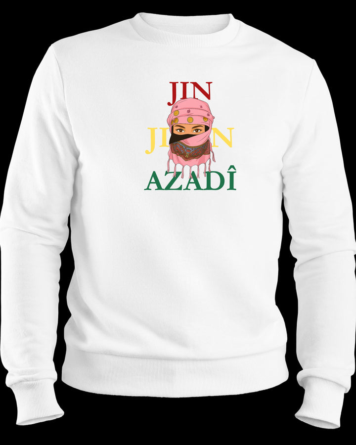 Jin❤️Jiyan💛Azadî💚Sweatshirt/Pullover Pink