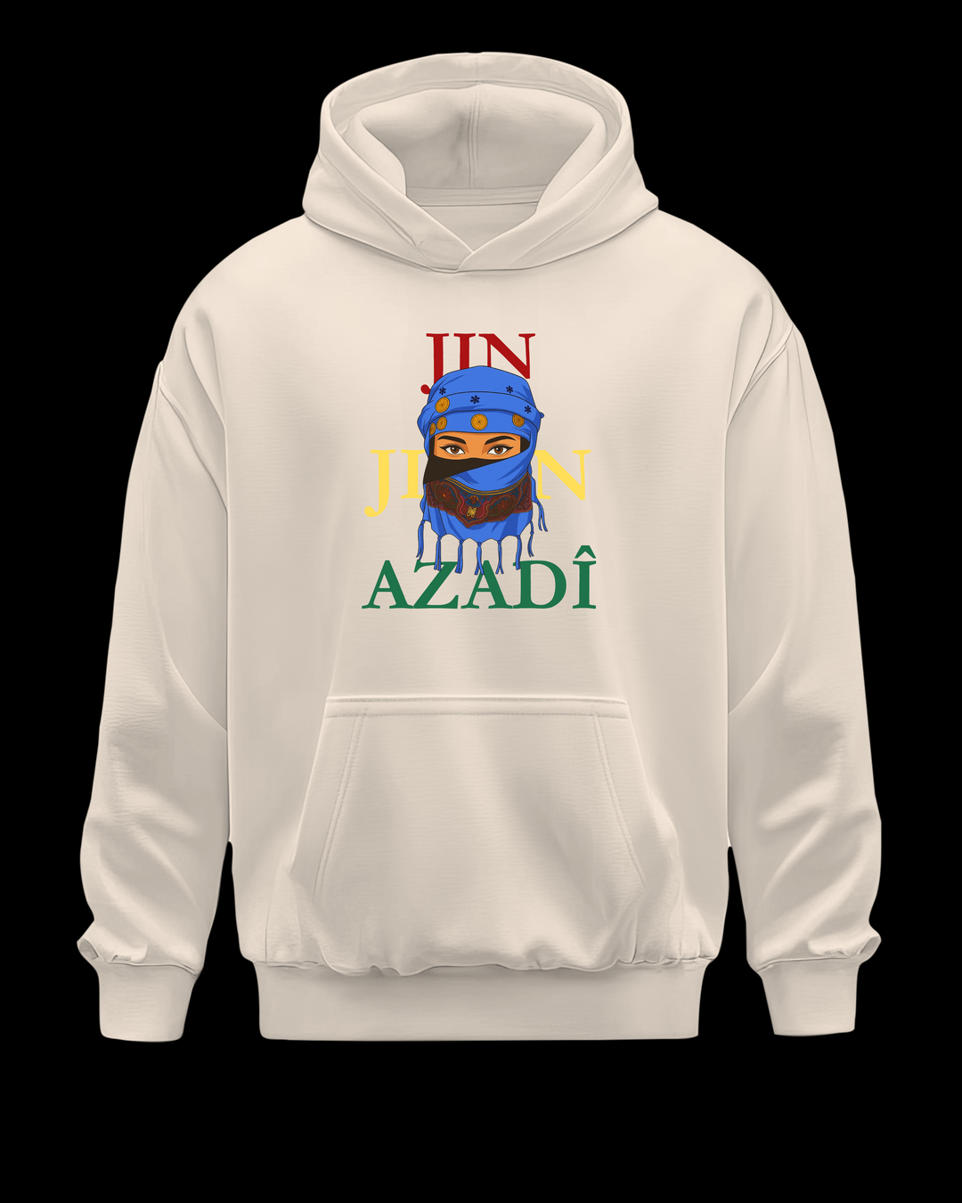 ❤️JinJiyan💛Azadi💚“ Hoodie🔵