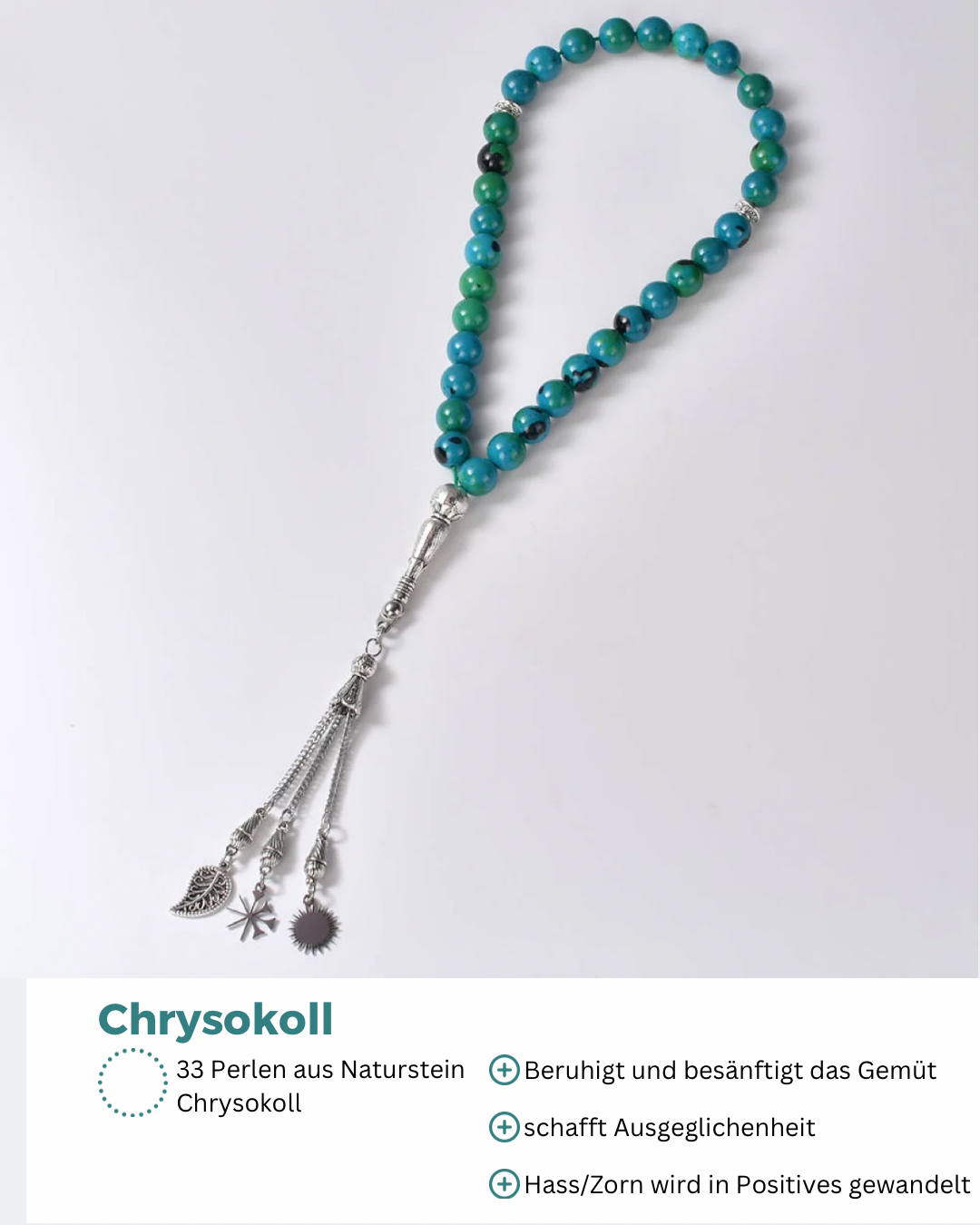 Naturstein Tesbih Chrysokoll