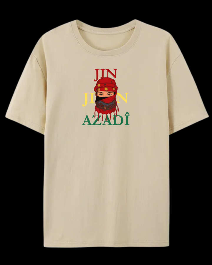 „❤️JinJiyan💛Azadi💚“ T-Shirt🔴