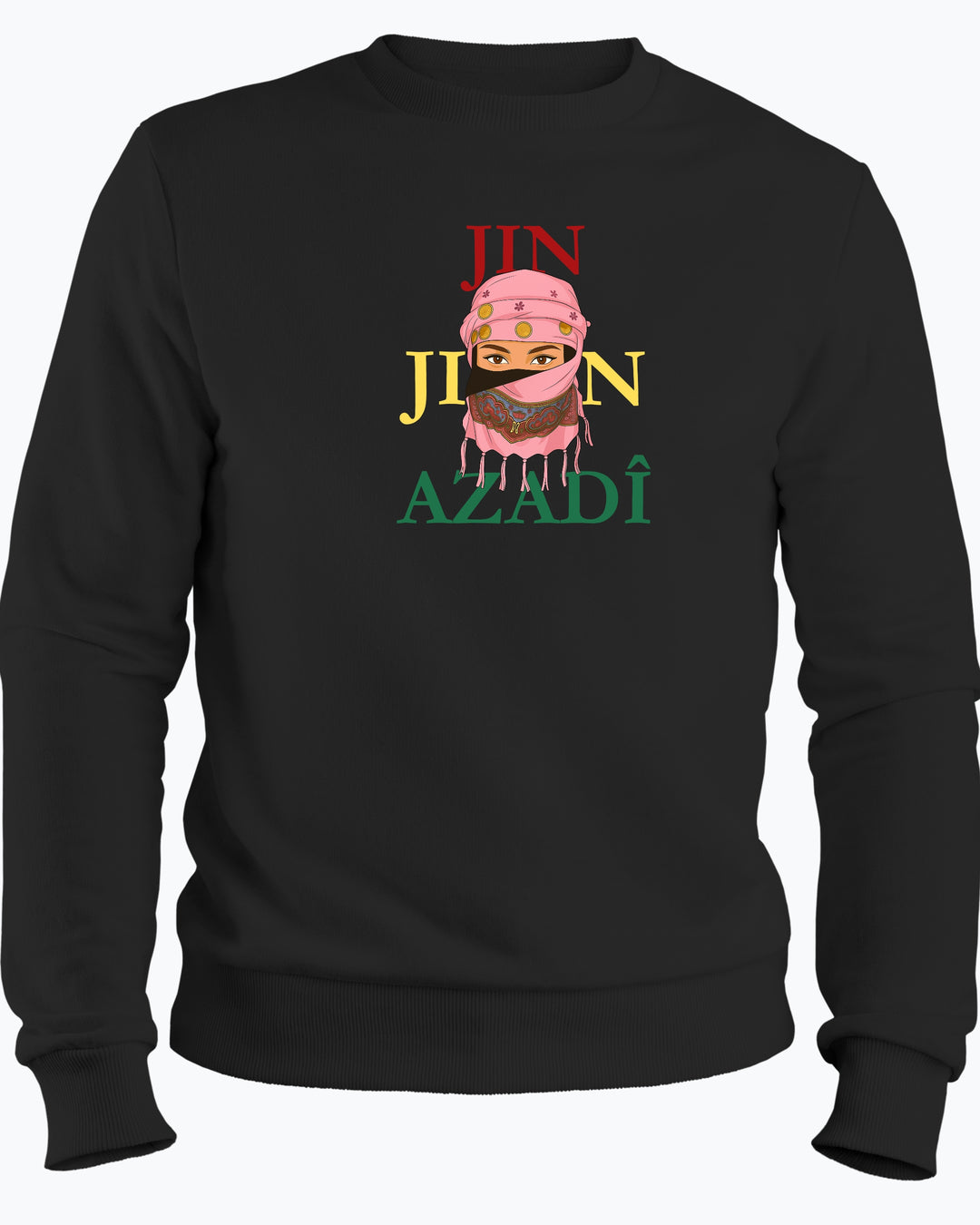 Jin❤️Jiyan💛Azadî💚Sweatshirt/Pullover Pink