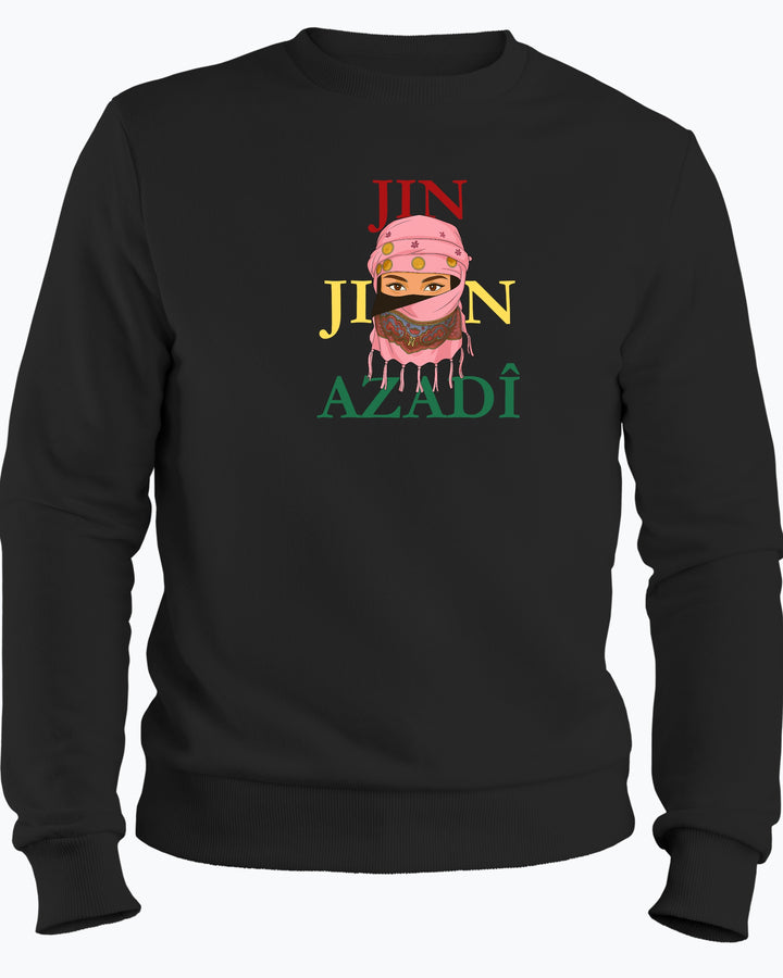 Jin❤️Jiyan💛Azadî💚Sweatshirt/Pullover Pink